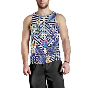 Summer Jungle Violet Geometric Love Men's Tank Top