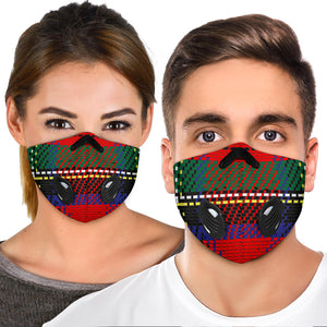 Classic Green & Red Tartan Design Premium Protection Face Mask