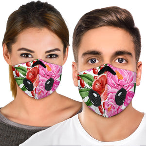 Colorful Wild Flowers Design Premium Protection Face Mask