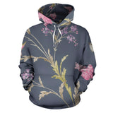 Pink & Grey floral Hoodie