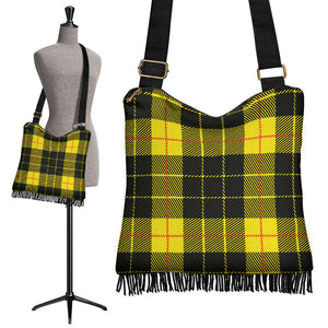 Yellow Tartan Passion Crossbody Boho Handbag