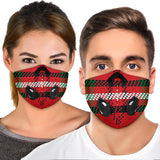 Classic Red & Green Tartan Design Premium Protection Face Mask