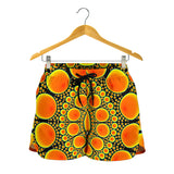 Neon Orange Sun Women's Shorts