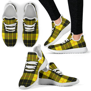 Yellow Tartan Passion Mesh Knit Sneakers