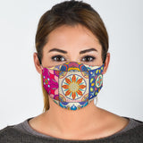 Colorful Ornament Design in Square Protection Face Mask