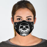 Bandana Style Black & White Skull Design Protection Face Mask