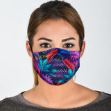 Colorful Tropical Leaf Art Protection Face Mask