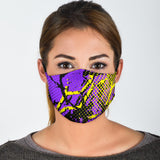 Exclusive Racing Style Violet & Yellow Design Protection Face Mask