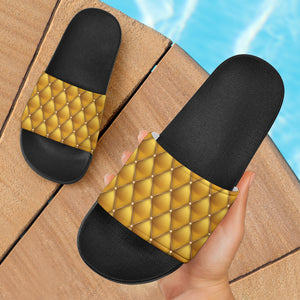 Exclusive Golden Pattern Slide Sandals