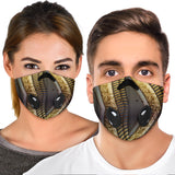 Luxury Gold & Black Design Art Four Premium Protection Face Mask