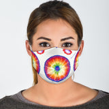 Rainbow Tie Dye Spiral Batik Style Protection Face Mask