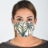 White Design With Palm Tree Protection Face Mask