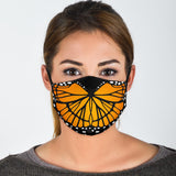 Cute Orange Butterfly Protection Face Mask