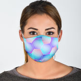 Blue Neon Object Protection Face Mask