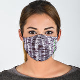 Black & White Tie Dye Design Protection Face Mask