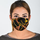 Design Gold Chains & Strap Protection Face Mask