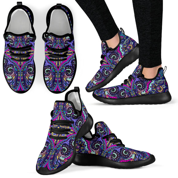 Amazing Purple Night Sky Mesh Knit Sneakers