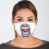 Crazy Pop Art Open Mouth Protection Face Mask