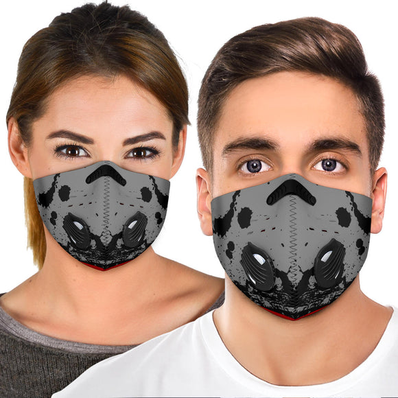 Racing Style Grey & Red Design One Premium Protection Face Mask