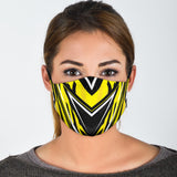 Racing Style Black & Yellow Protection Face Mask