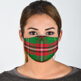 Classic Scottish Tartan Green & Red Protection Face Mask