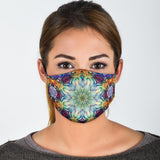 Colorful Neon Mandala Protection Face Mask