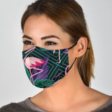 Flamingo With Tropical Vibe Protection Face Mask
