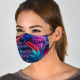 Colorful Tropical Leaf Art Protection Face Mask