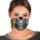 Special Brown and White Ornamental Design Premium Protection Face Mask