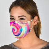 Colorful Spiral Tie Dye Art Design One Protection Face Mask