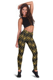 Black & Gold Geometric Style Women's Leggings