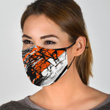 Classic Racing Design Black & Neon Orange Protection Face Mask