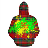 BAD GIRLS CLUB. Luxury Abstract Neon Vibe Design With Classic Tartan Style All Over Hoodie