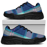 Luxury Blue Tartan Chunky Sneakers