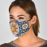 Colorful Ornament Design in Square Protection Face Mask