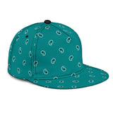 Luxury Light Green Bandana Style Paisley Design Snapback Hat