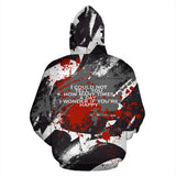 I could not tell you. Black & White Abstract Design All Over Hoodie