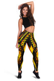 Racing Style Wild Orange & Black Vibes Women's Leggings