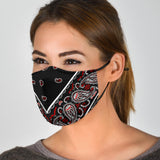 Black Bandana Style Protection Face Mask