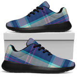 Luxury Blue Tartan Sport Sneakers