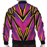 Racing Style Purple & Yellow Colorful Vibe Men's Bomber Jacket