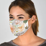 White Perfect Flower Bouquet Protection Face Mask