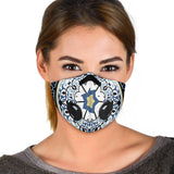 Luxury Dark Blue Persian Style Premium Protection Face Mask