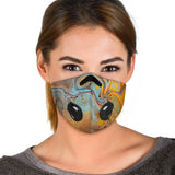 Yellow & Blue Real Bubble Marble Design Premium Protection Face Mask