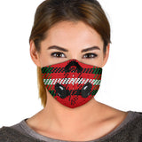 Classic Red & Green Tartan Design Premium Protection Face Mask