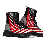 Racing Style Bloody Red & Black Vibes Chunky Boots