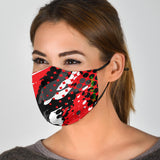 Exclusive Racing Style Black & Red Design Protection Face Mask
