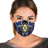 Deep Blue & Yellow Mandala Style Premium Protection Face Mask