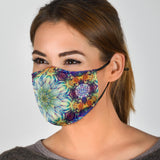 Colorful Neon Mandala Protection Face Mask