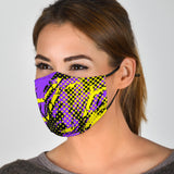 Exclusive Racing Style Violet & Yellow Design Protection Face Mask